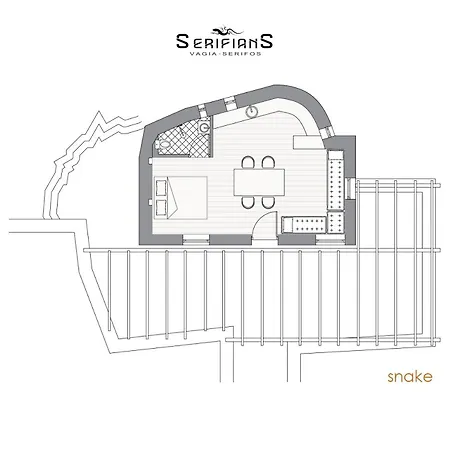 Snake House 180 Sea View - Serifians Residences *